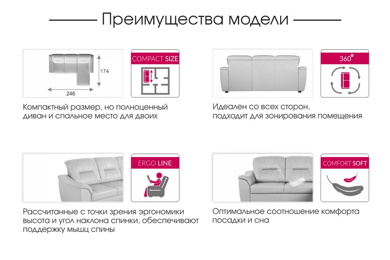 Угловой диван Милтон с канапе , Оранжевый, Ткань Smile Terracota - купить в  Москве по цене от 136 090 руб. в интернет-магазине Home Collection