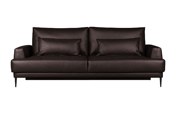 Диван Грей 3р стандарт 97 Grann Madras Dark Brown (опоры черный металл)