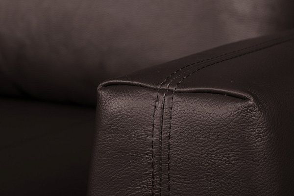 Диван Грей 3р стандарт 97 Grann Madras Dark Brown (опоры черный металл)