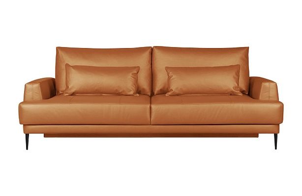 Диван Грей 3р стандарт 97 Grann Madras Golden Brown (опоры черный металл)